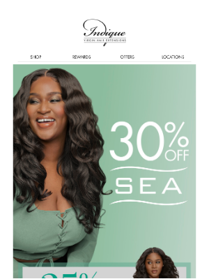INDIQUE Virgin Hair Extensions - 30% off your best hair 🍹