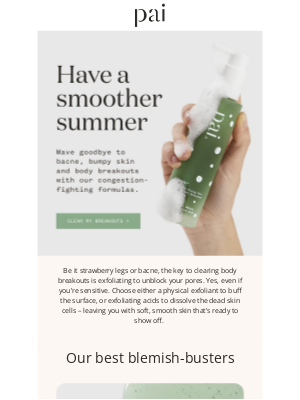 Pai Skincare - Backless, strapless, and breakout-free
