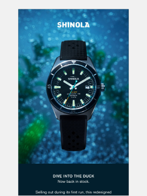 Shinola - Duck Watches are Back in Stock
