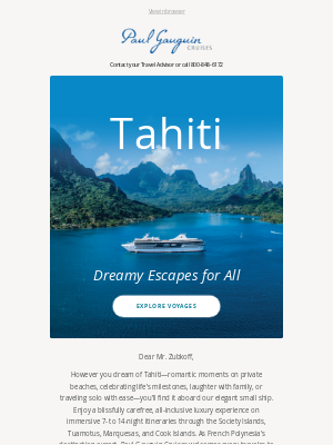 Paul Gauguin Cruises - Tahiti for Everyone