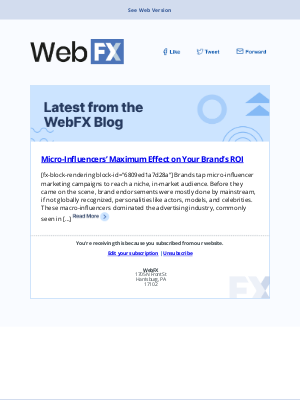 WebpageFX - Micro-Influencers’ Maximum Effect on Your Brand’s ROI