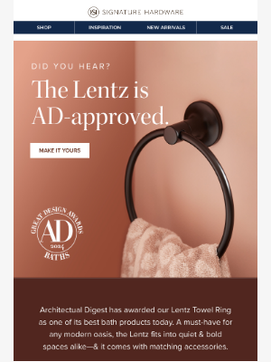 Signature Hardware - Architectural Digest loves our... 🤭