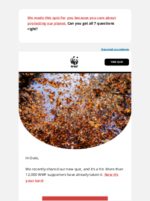 World Wildlife Fund, Inc. - Over 12,000 WWF supporters have taken our nature quiz