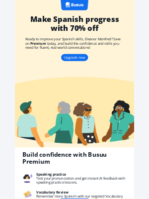 busuu - Quick reminder: 70% off 📌