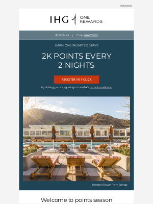 Intercontinental Hotel Group - It’s here! Open to 👀 your new points offer