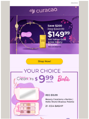 Curacao - From $9 Beauty Creations sets, to $199 Coach bundle & more!