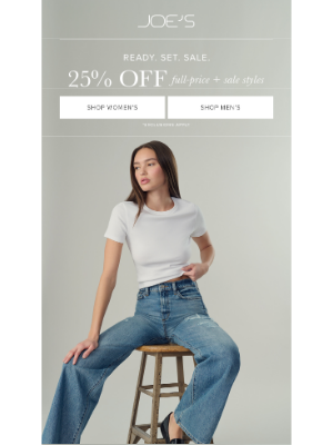 Joe's Jeans - Summer Starts with 25% OFF