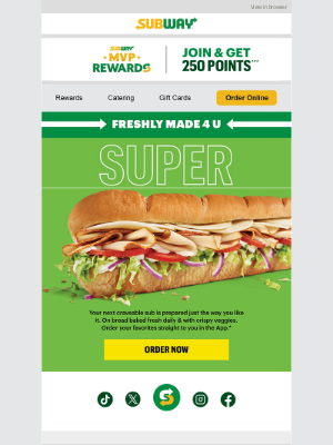 Subway - 👉 Your freshly made Subway® sub is right HERE