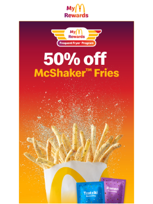 McDonald's (Canada) - Today only: 50% off McShaker Fries in the app