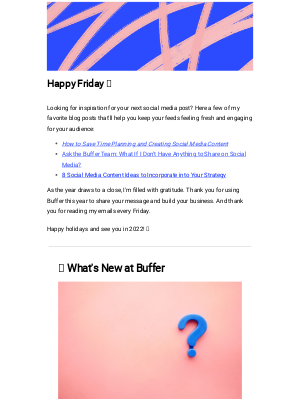 Buffer - Need some help planning your content? 🎨