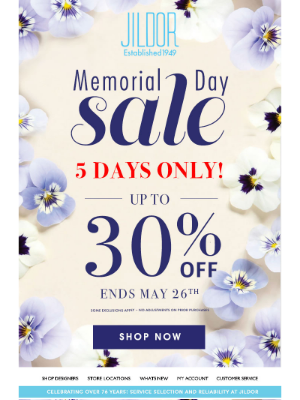 Jildor Shoes - Memorial Day Sale! 5 Days ONLY! You Don't Want To Miss...!