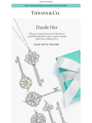 Mother's Day email from Tiffany & Co.