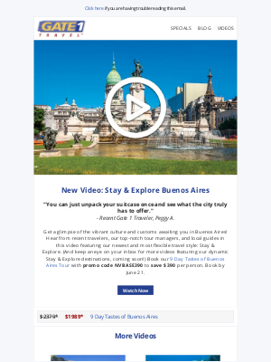 Gate 1 Travel - New Video! | Stay & Explore Buenos Aires
