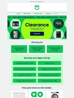 AO (United Kingdom) - Clear the way for clearance deals 📢