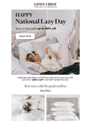 Linen Chest - Happy National Lazy Day💤