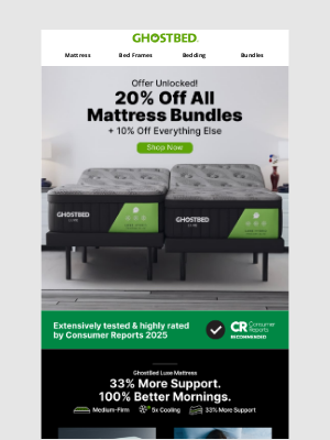 GhostBed - NEW: 20% off Bundles!