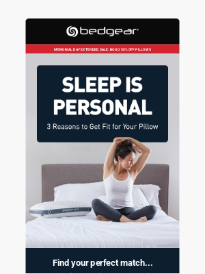 Bedgear Performance - Pillows personally fit for you 👉