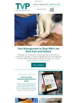 Todays Veterinary Practice - Pain Management in Dogs With Low Back Pain and Sciatica