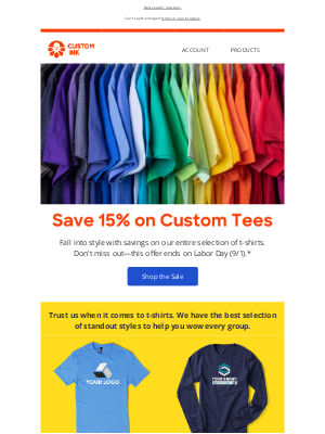 Custom Ink - We never do this—custom tee sale starts now