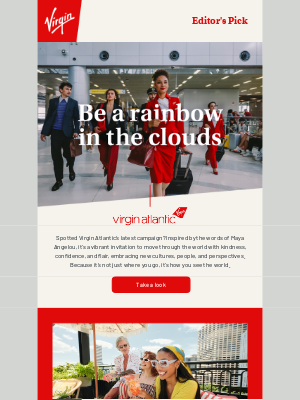 Virgin America - Hey, take a look at Virgin Atlantic's vibrant new campaign