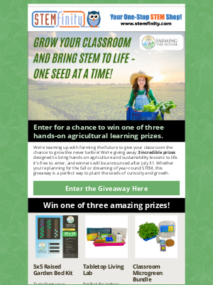 STEMfinity - Grow Big This Summer – Win a Classroom Garden!