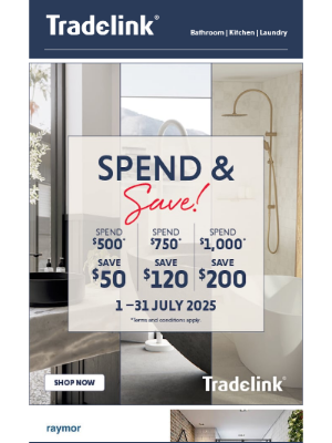 Tradelink (Australia) - 🔥 Don't Miss Out! Save Big on Your Favourite Brands During Our Spend & Save Promo! 🔥