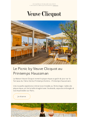 Veuve Clicquot (France) - Pearl, réservez Le Picnic by Veuve Clicquot