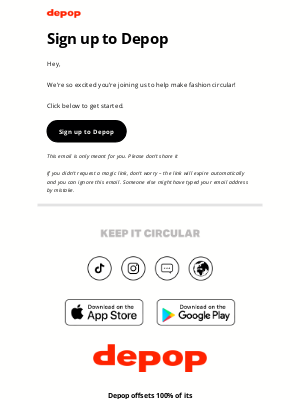 Depop - Your link to sign up to Depop