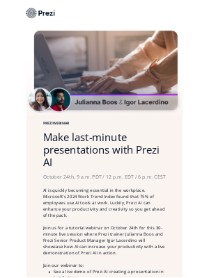 Prezi - Live tutorial: Learning Prezi AI