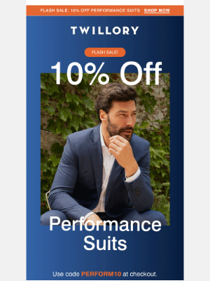 Twillory - FLASH SALE: 10% OFF SUITS
