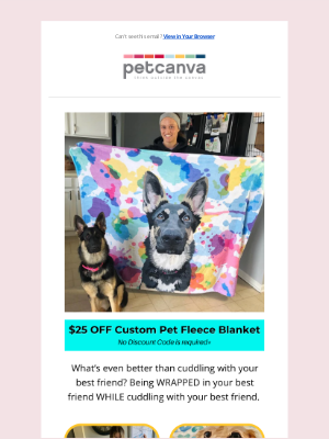 Pet Canva - Hi, Custom Pet Fleece Blanket 😍 $25 OFF