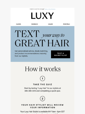 Luxy Hair - Your stylist is just a text away