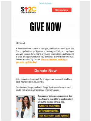Stand Up to Cancer (SU2C) - Cancer research saves lives