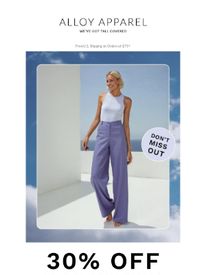 Alloy Apparel - ⏱️ Limited Time: Tall Trends NOW Up to 75% Off!!!