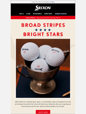 Srixon - Broad Stripes, Bright Stars | The All-American Collection
