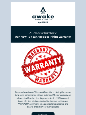 Awake Window & Door Co. - Stay Informed! Awake's April Newsletter.