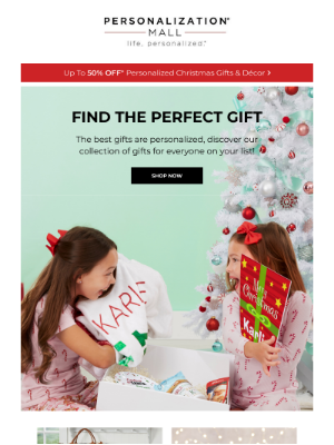 Personalization Mall - 50% Off The Perfect Gift For Everyone On Your List