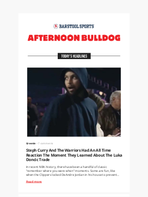Barstool Sports - Steph Curry And The Warriors Had An All Time Reaction The Moment They Learned About The Luka Doncic Trade