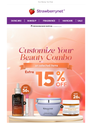 StrawberryNET - Extra 15% Off! Build Your🌈 Beauty Combo😉
