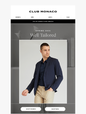 Club Monaco - Smart, fitted, & cut to perfection.