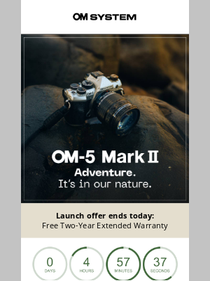Olympus - Get Your OM-5 Mark II: Launch Offer Ends at Midnight