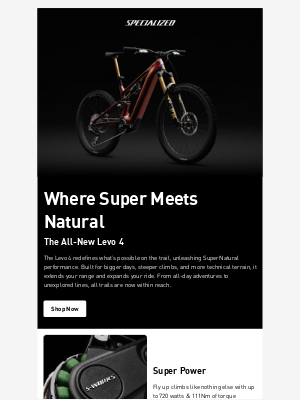 Specialized Bicycle Components - Levo 4, Where Super Meets Natural