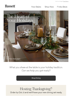 Bassett Furniture Industries - Are You Hosting Thanksgiving?