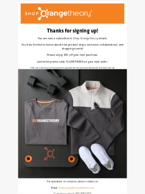 Orangetheory Fitness (Canada) - Thanks for Signing Up!