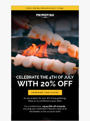 PrimeFish Seafood Co. - Ultra-Premium Seafood, 20% Off Sitewide