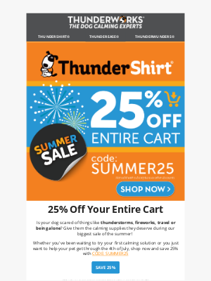 ThunderWorks Inc - Save 25% on Calm—Because Summer Can Be Loud ⛈️🧨