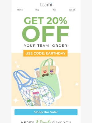 Teami Blends - Happy Earth Day! Here's 20% OFF! 🌎