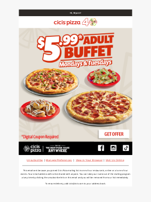 Cici's Pizza - You asked, and we listened!