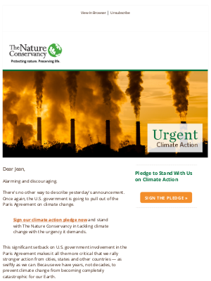 The Nature Conservancy - Alarming — Speak Up for Climate Action!