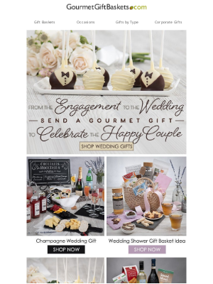 GourmetGiftBaskets - Delicious Gifts For The Happy Couple